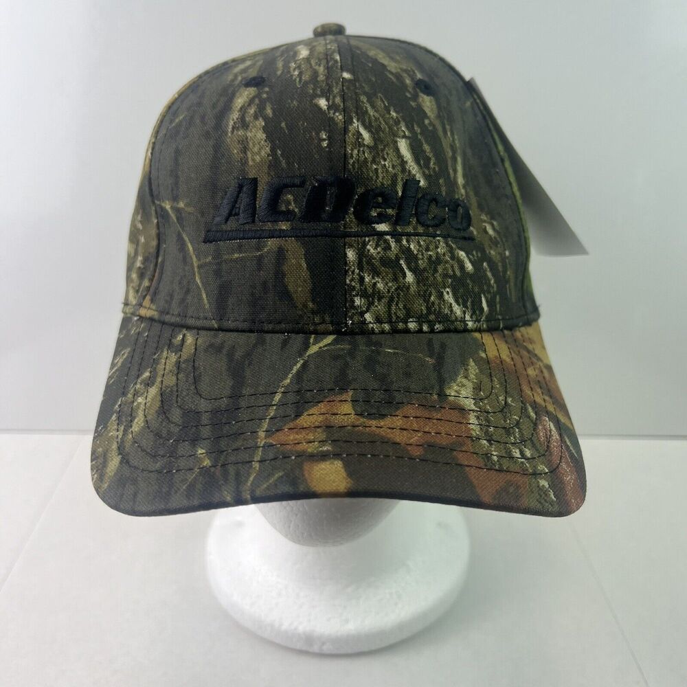 NWT AC Delco X Mossy Oak Camouflage Baseball Hat Cap America